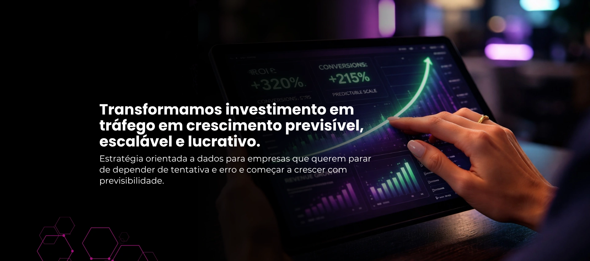 Transformamos investimento em tr�fego em crescimento previs�vel, escal�vel e lucrativo. - 